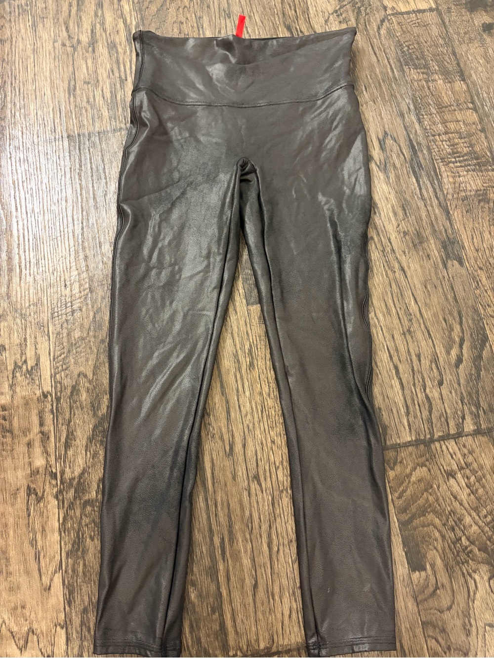 SPANX Faux Leather High-Waist Jeggings - Black
